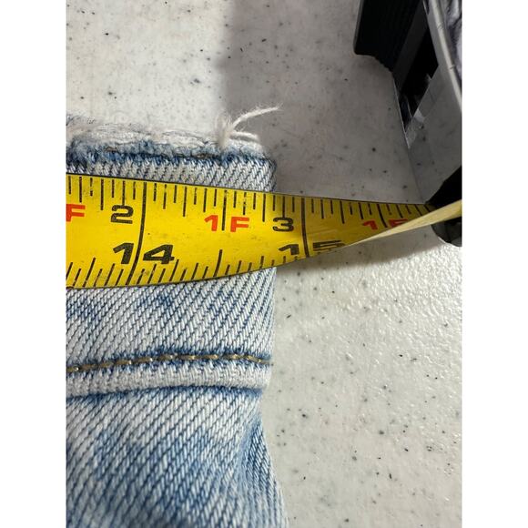 Abercrombie High rise 90’s Relaxed Raw Hem 28/8 Women’s Denim Light Wash D15 - Picture 6 of 7